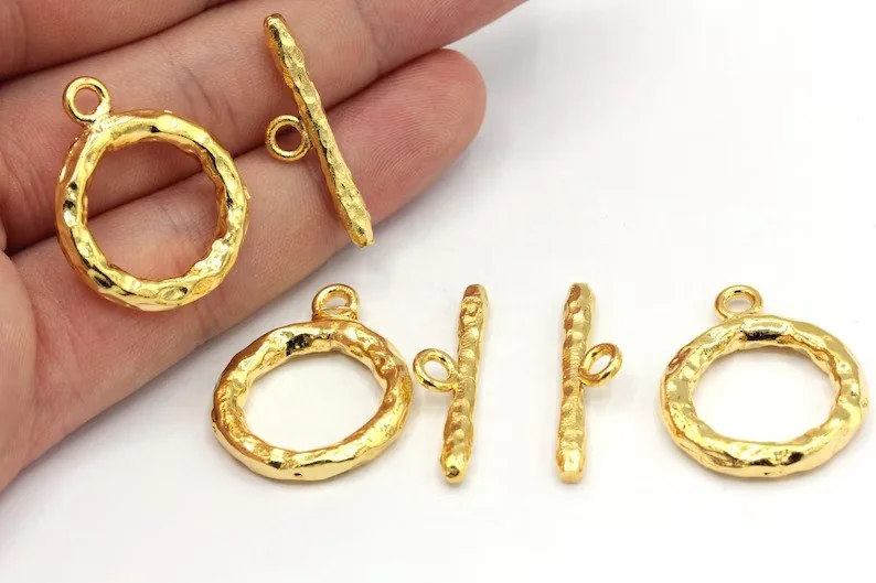 Shiny Gold Toggle Clasps