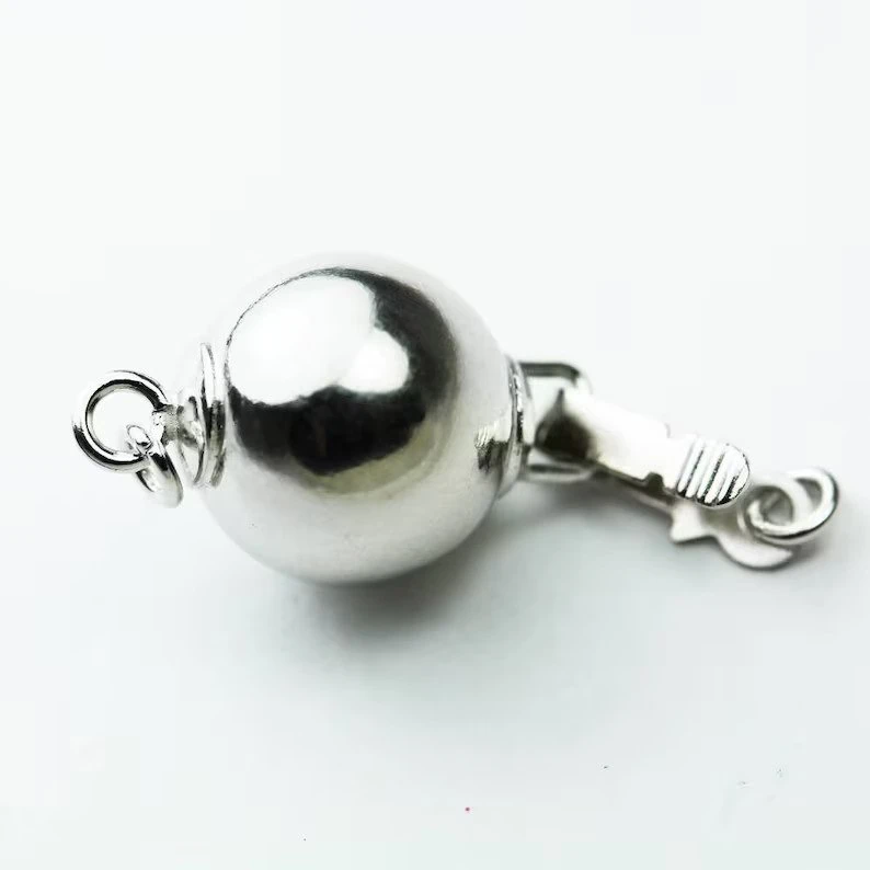 Silver ball clasp