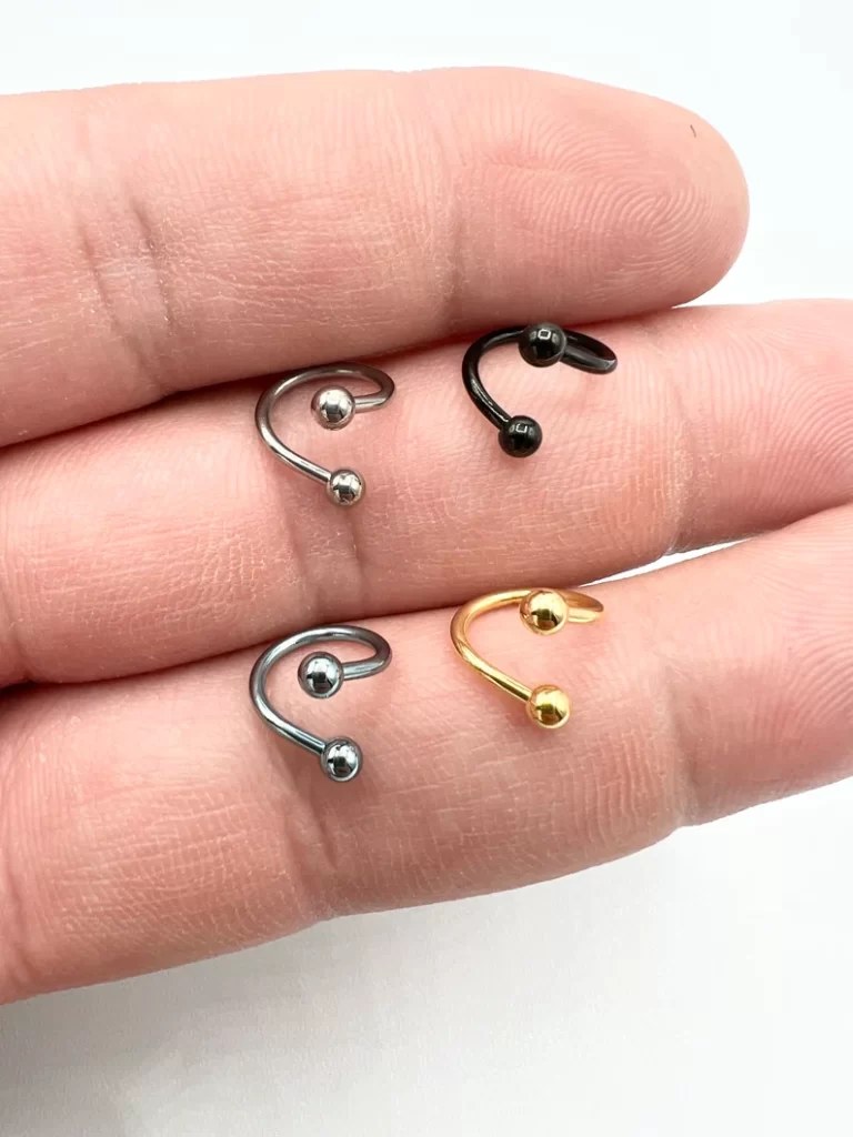 Spiral Barbell Nose Ring