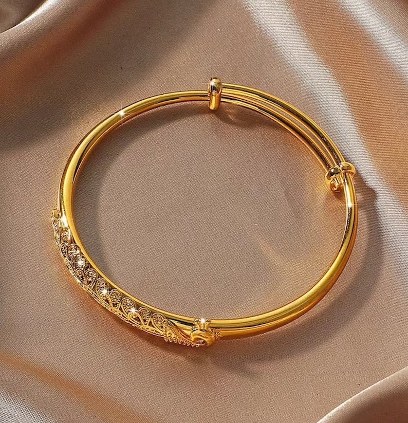gold plated copper bangle