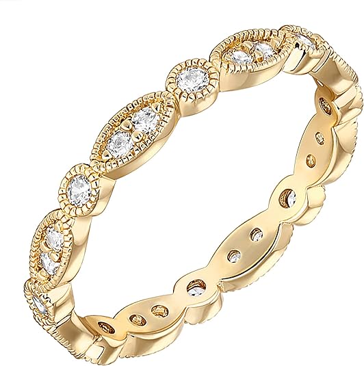 gold plated cubic zirconia band