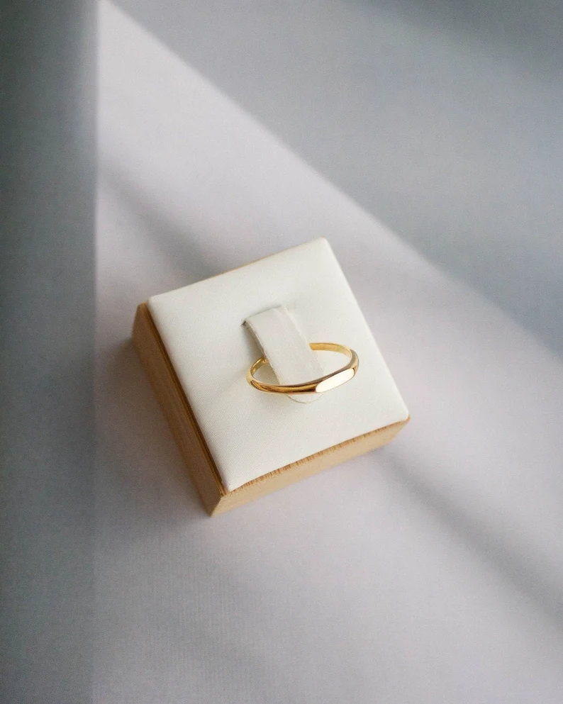 minimalist gold vermeil ring