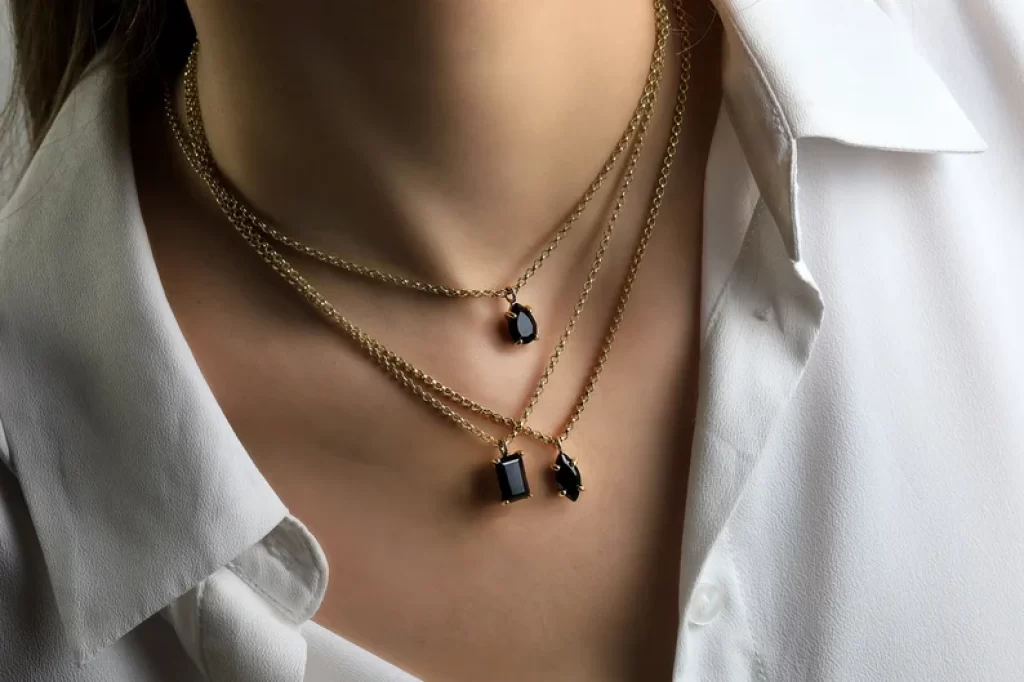 18k Black Onyx Necklace