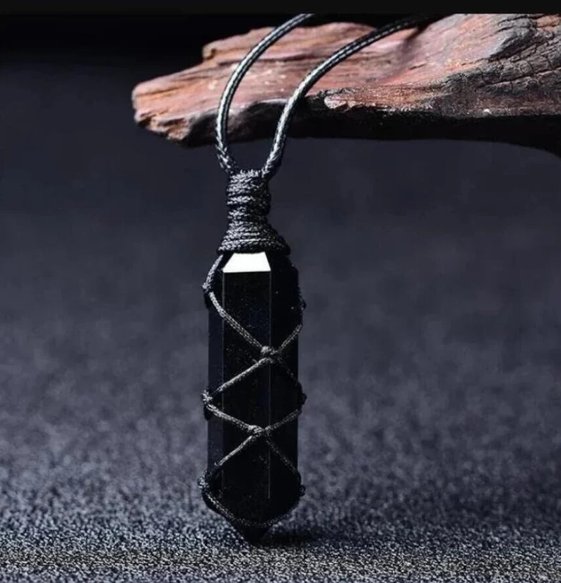 Black Obsidian Pendant Necklace