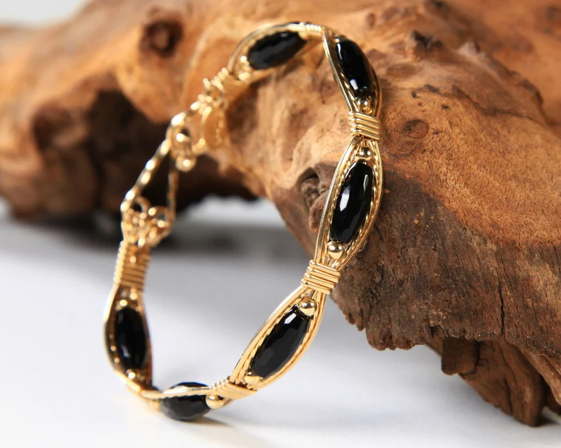 Onyx Lariat Bracelet