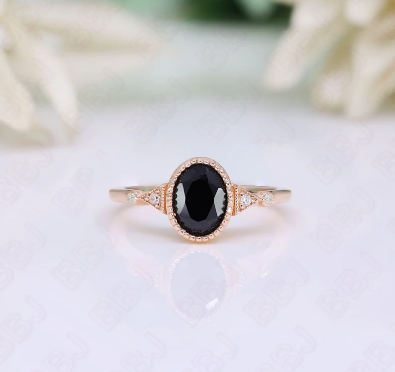 Oval Black Onyx Gemstone